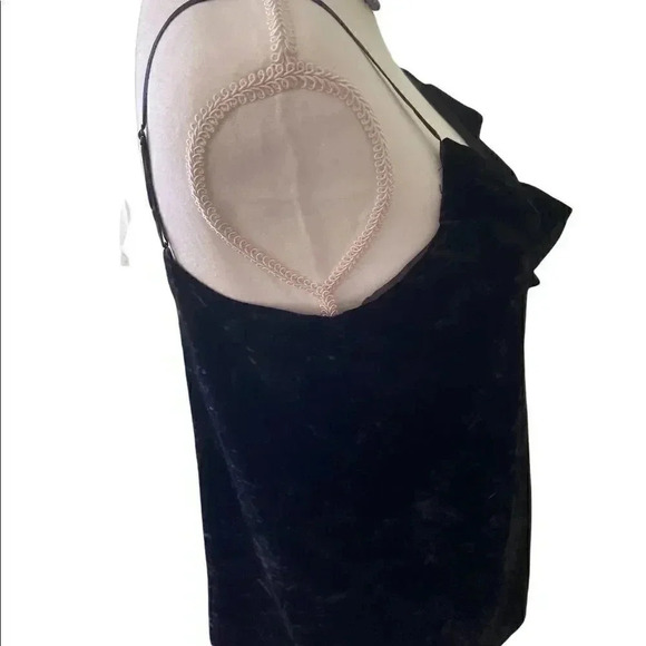 J. Crew NWT crushed velvet tank with adjustable straps and cross-cross ruffle Sm - Picture 5 of 8